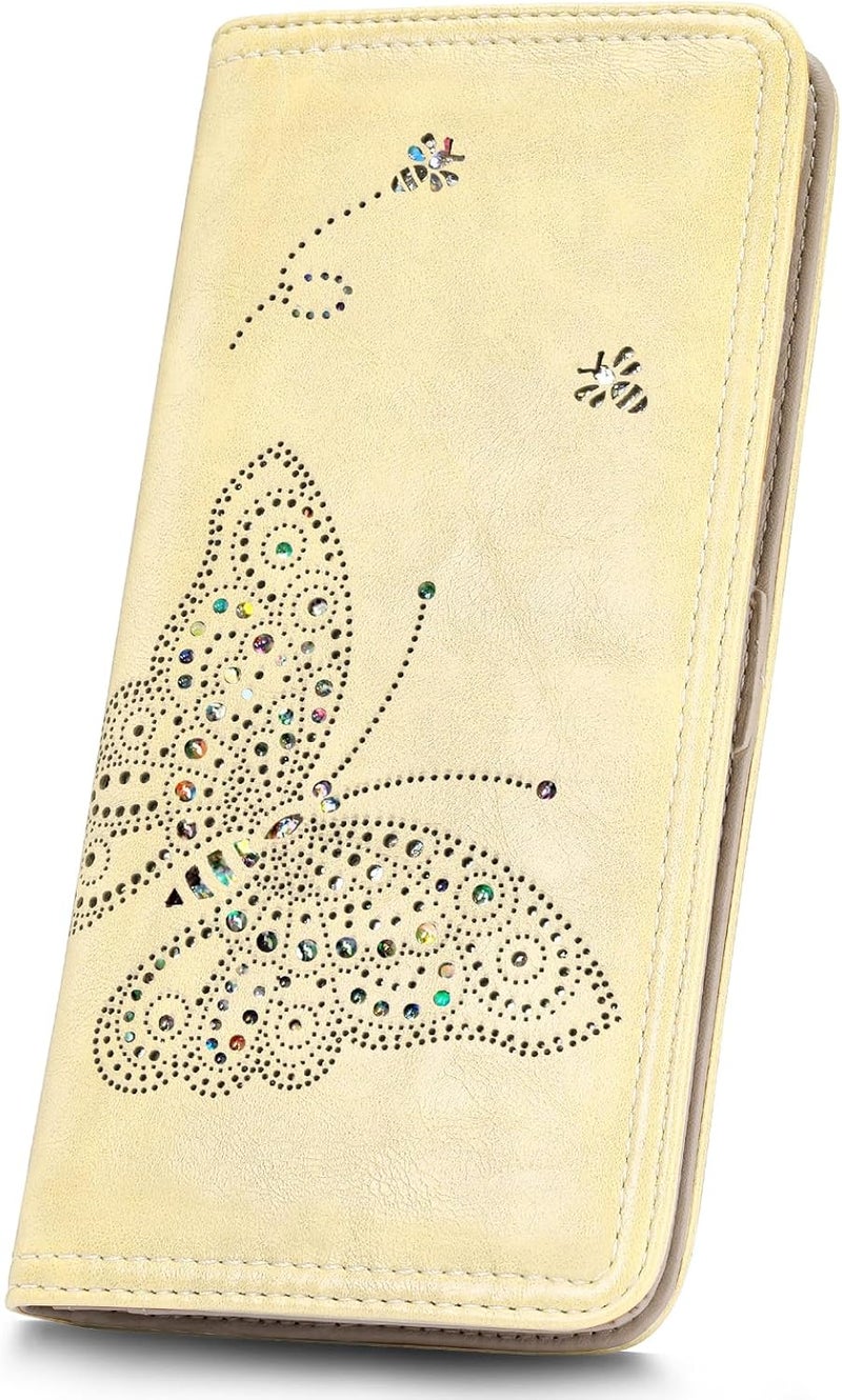 KITEVIUN RFID Wallet Women Ultra Slim Thin Womens Wallet Compact Clutch Long Ladies Wallet for Women LIGHT-YELLOW - Image 1